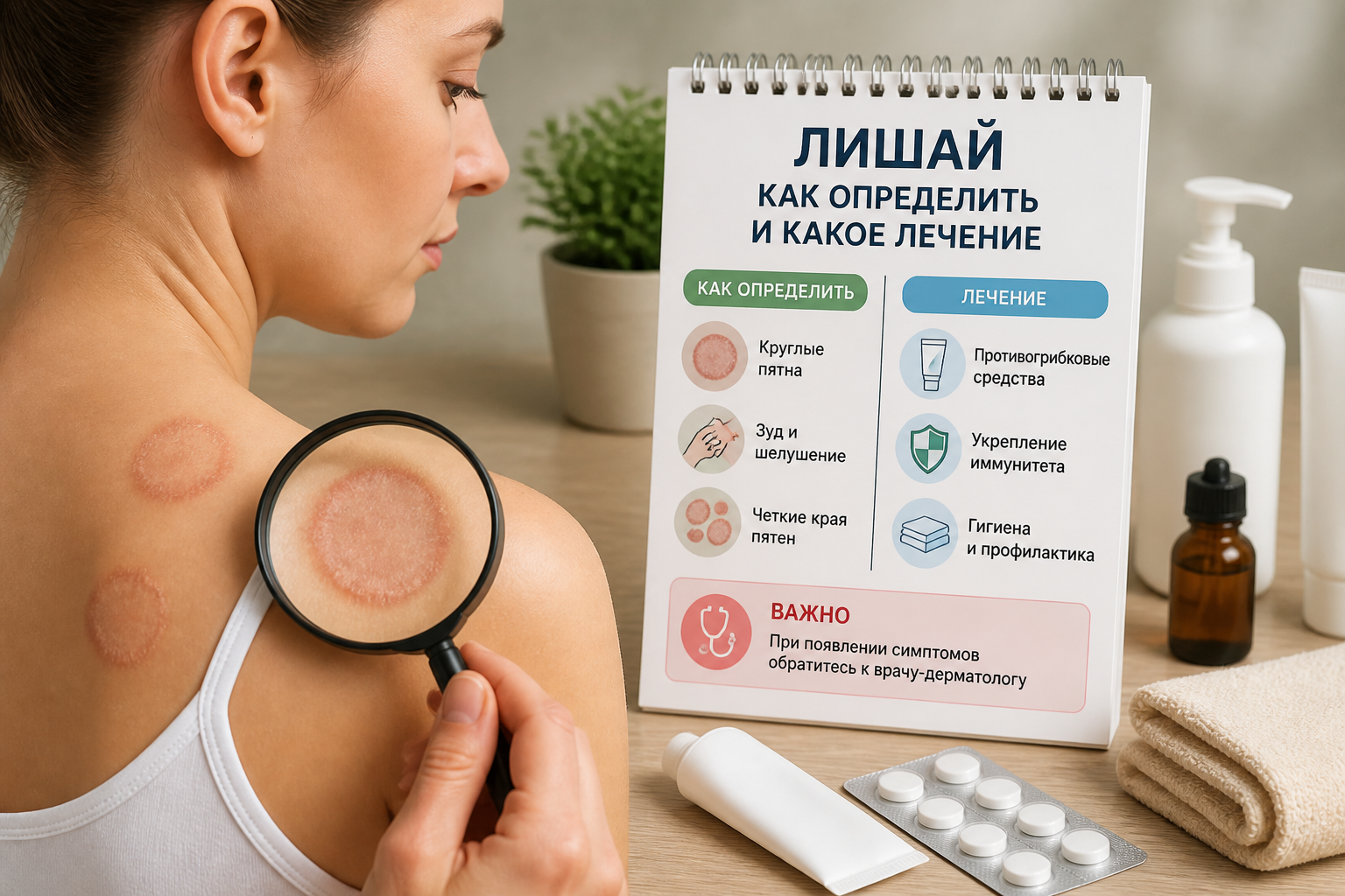 лишай как определить и какое лечение — иллюстрация к статье «лишай как определить и какое лечение»
