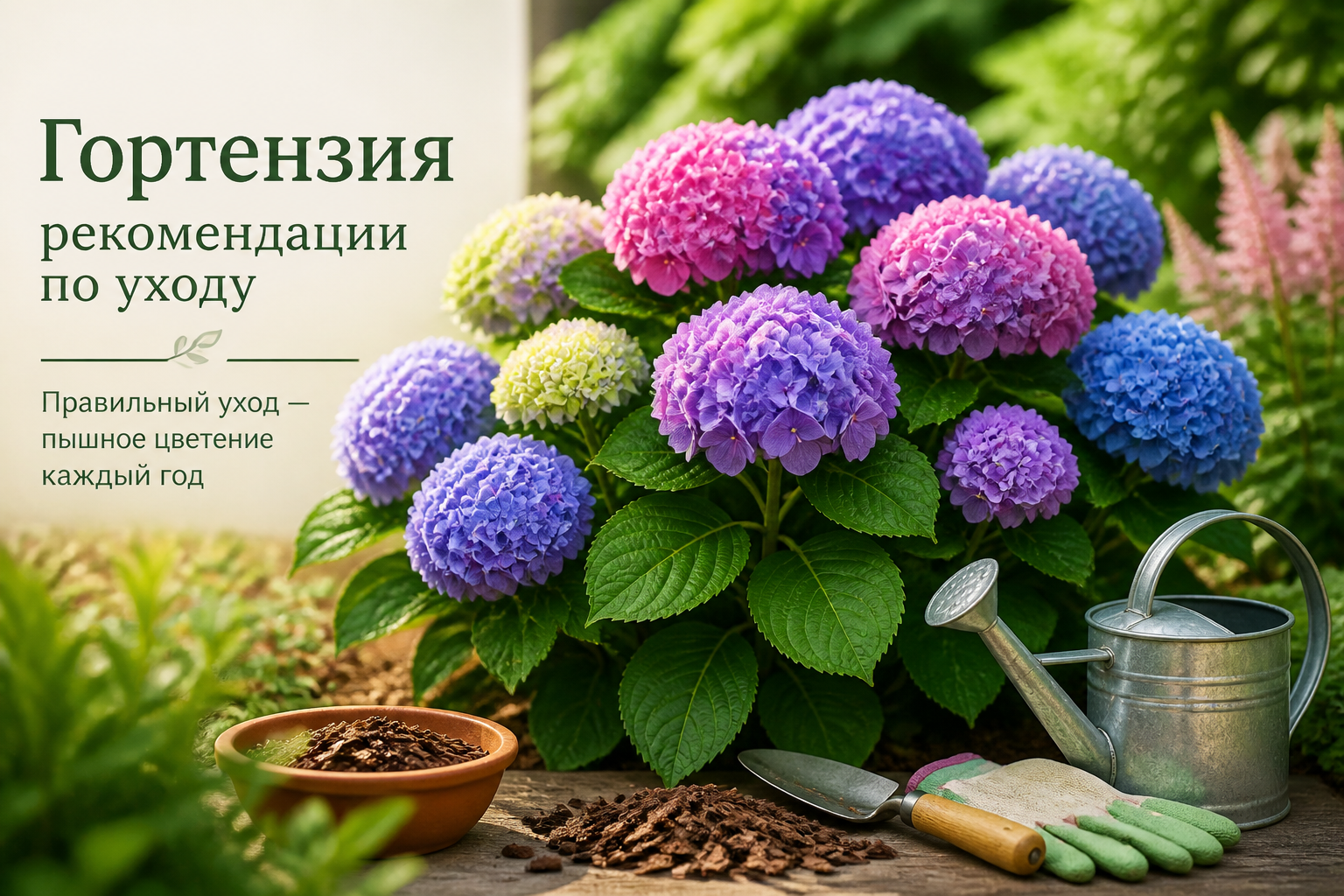 гортензия рекомендации по уходу — иллюстрация к статье «гортензия рекомендации по уходу»