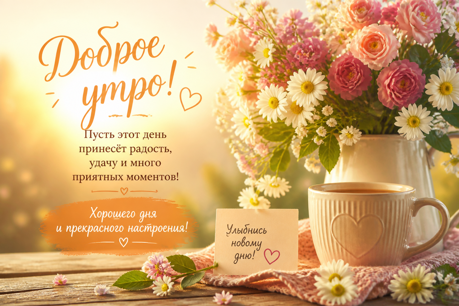 Тёплые пожелания хорошего дня — иллюстрация к статье «доброе утро хорошего дня самые теплые пожелания»
