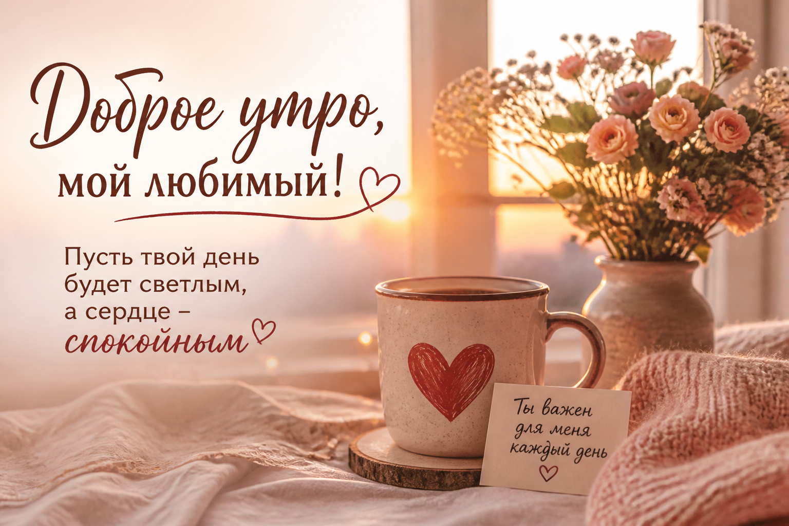 Пожелания доброго утра любимому человеку — иллюстрация к статье «доброе утро хорошего дня самые теплые пожелания»