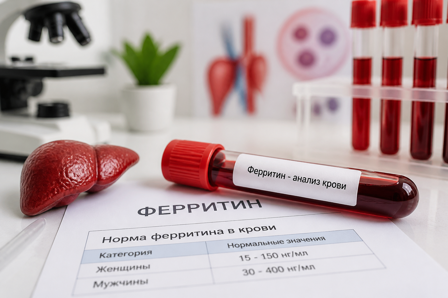 Что такое ферритин и зачем его измеряют — иллюстрация к статье «феритин норма и показатели»
