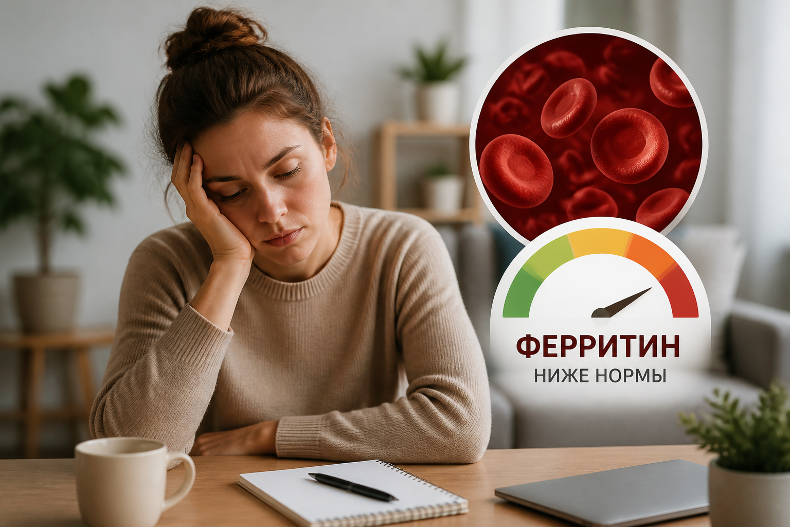 Когда ферритин ниже нормы — иллюстрация к статье «феритин норма и показатели»