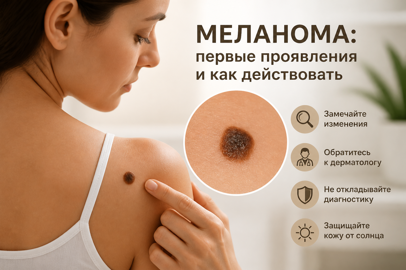 меланома первые проявления и как действовать — иллюстрация к статье «меланома первые проявления и как действовать»