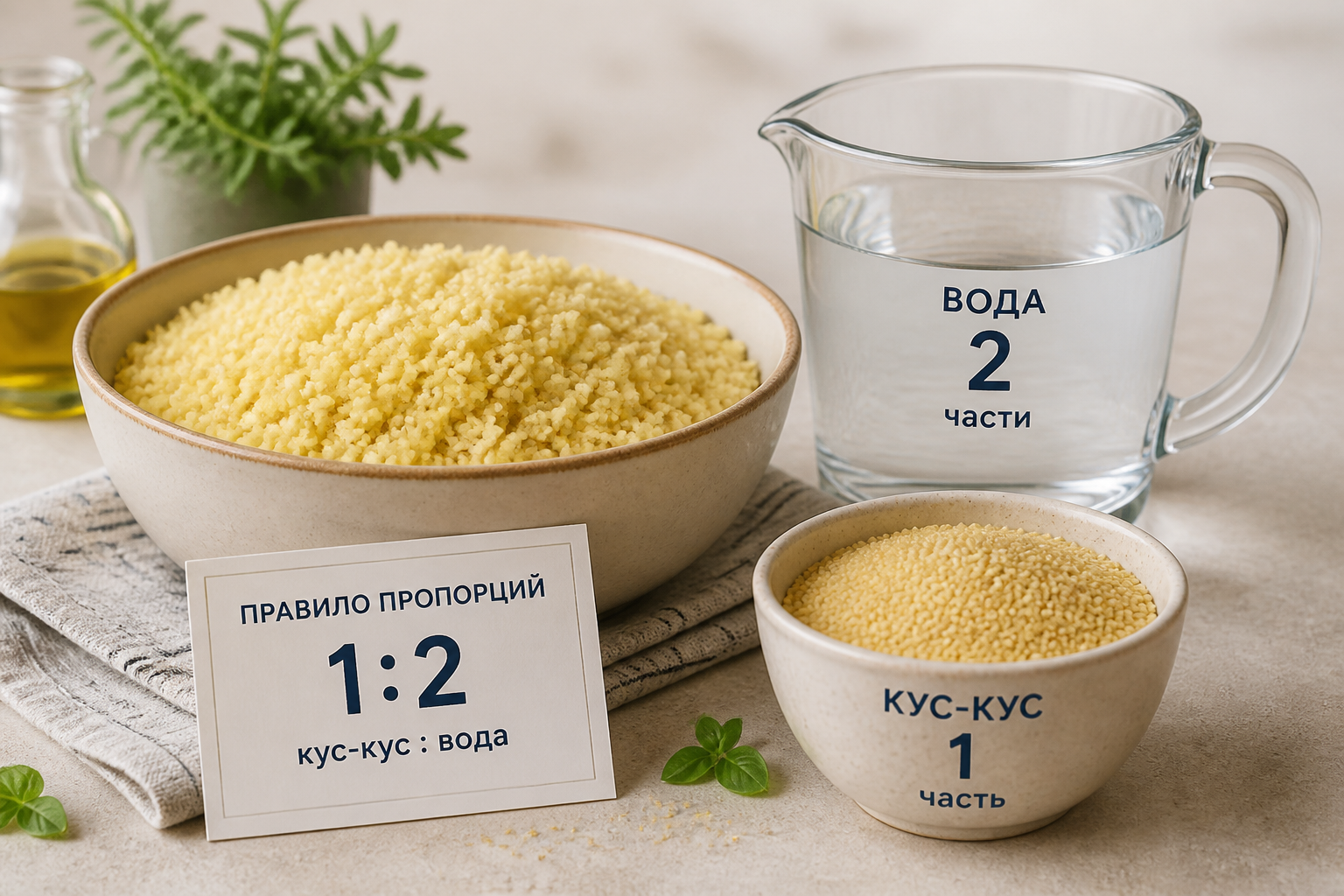 Пропорции воды и кус-куса: главное правило — иллюстрация к статье «кус кус как готовить»