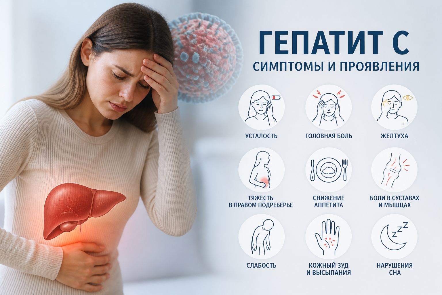 гепатит с симптомы и проявления — иллюстрация к статье «гепатит с симптомы и проявления»