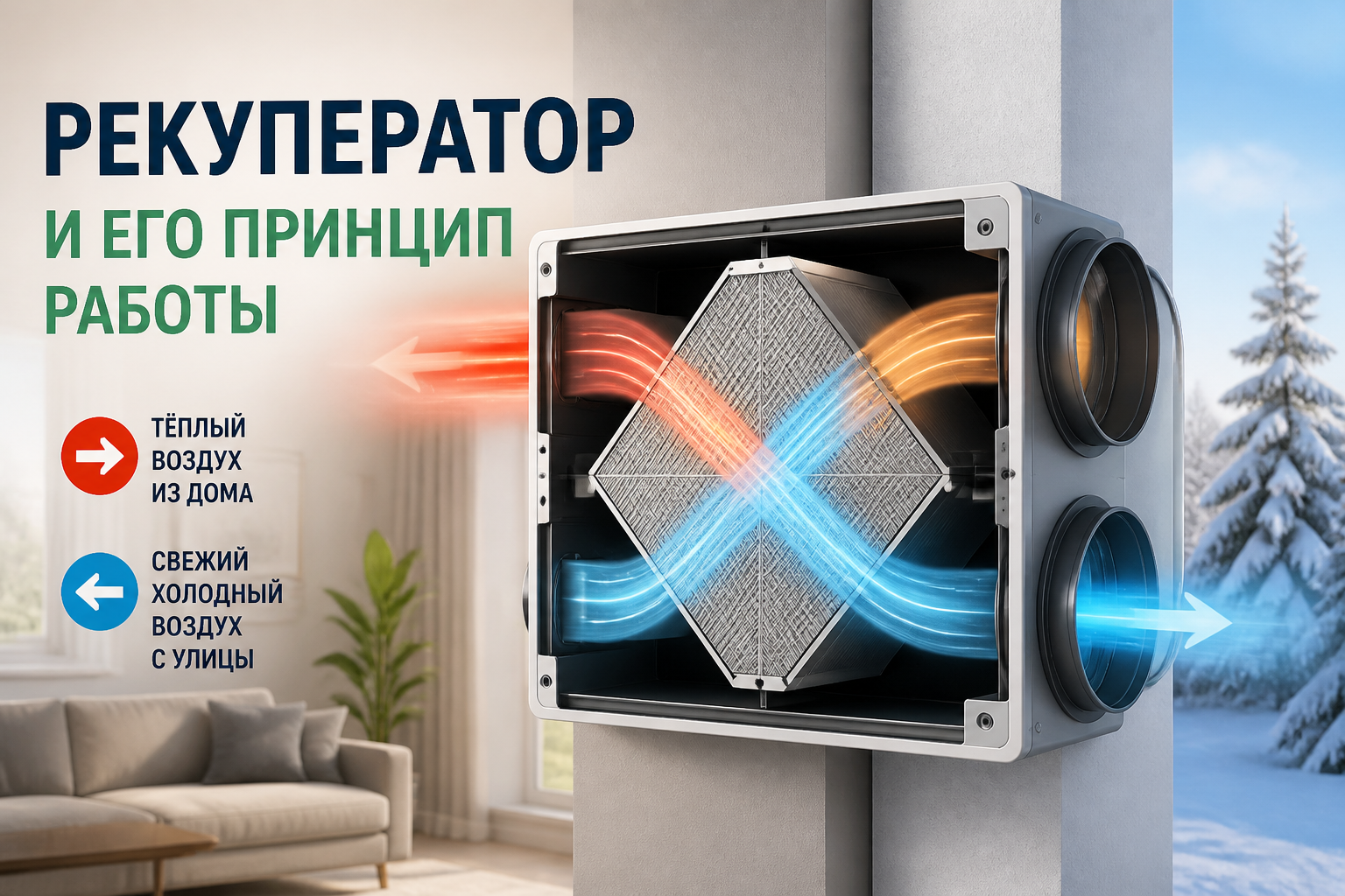 Рекуператор и его принцип работы: виды и КПД
