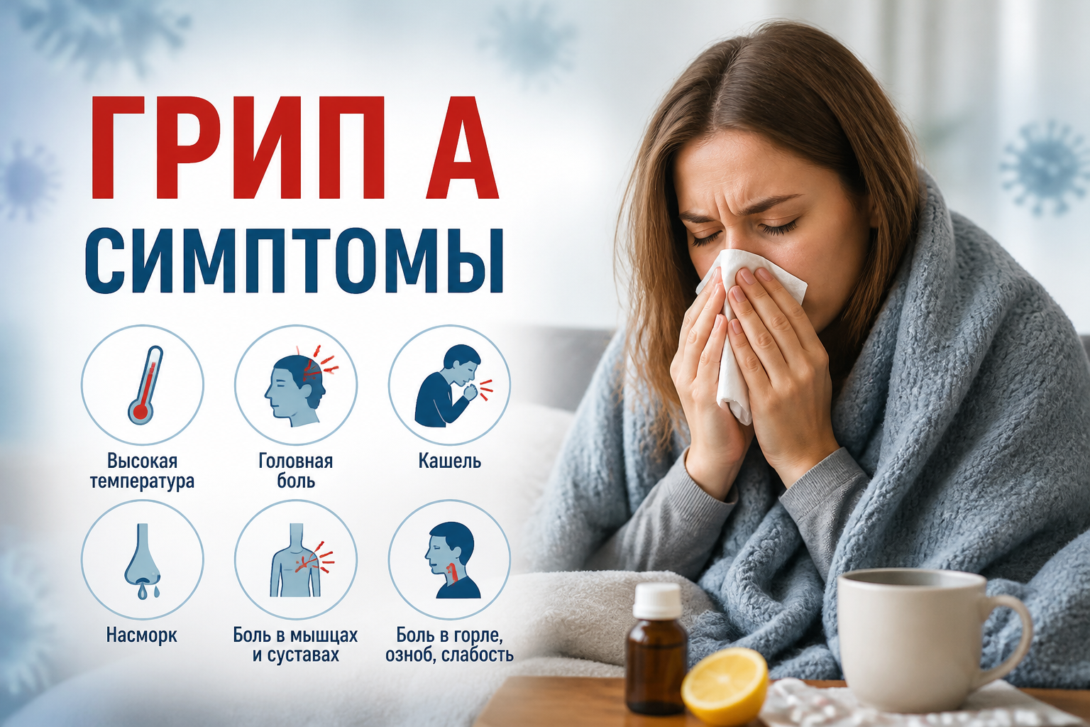Грипп А: симптомы, признаки и когда вызывать врача