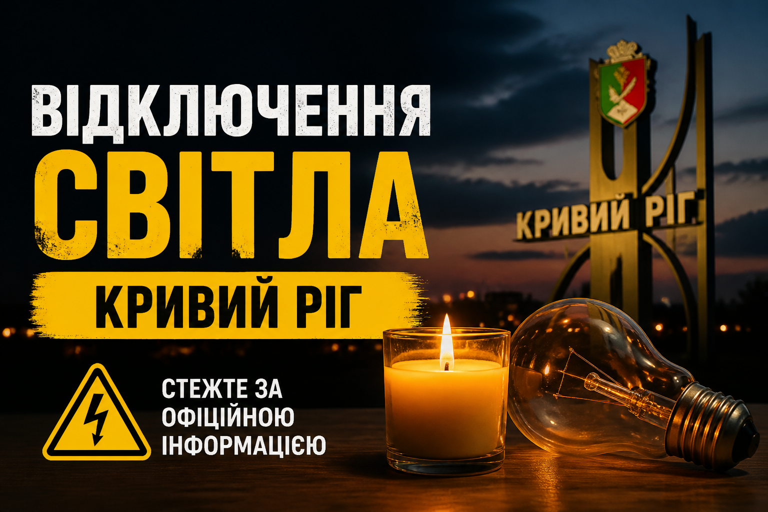 Отключение света в Кривом Роге: графики и телефоны