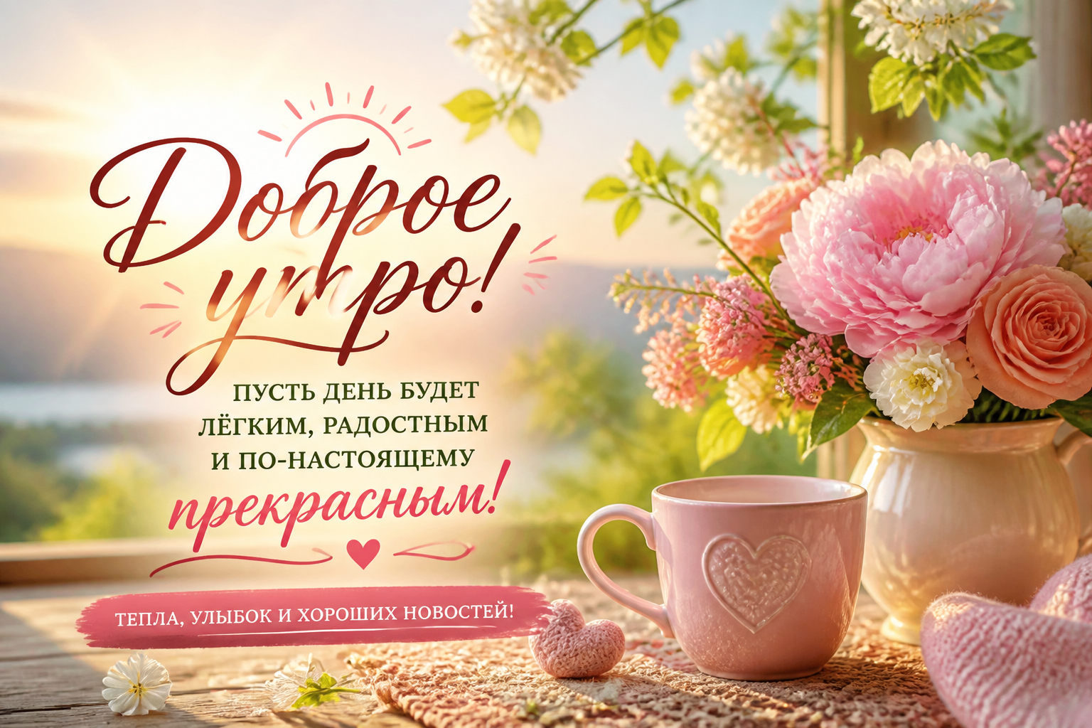 Доброе утро и хорошего дня: самые тёплые пожелания