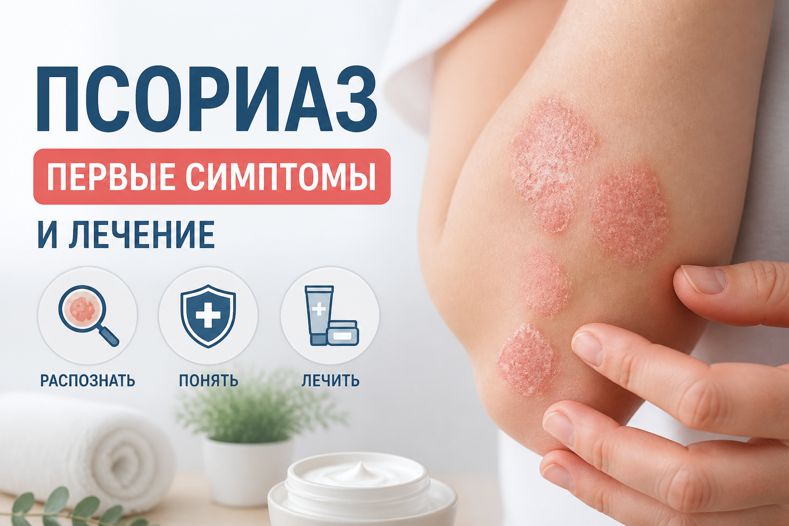 Псориаз: первые симптомы и лечение — полный гид